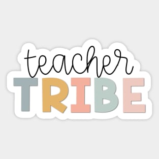 Teacher Tribe Muted Pastels Sticker